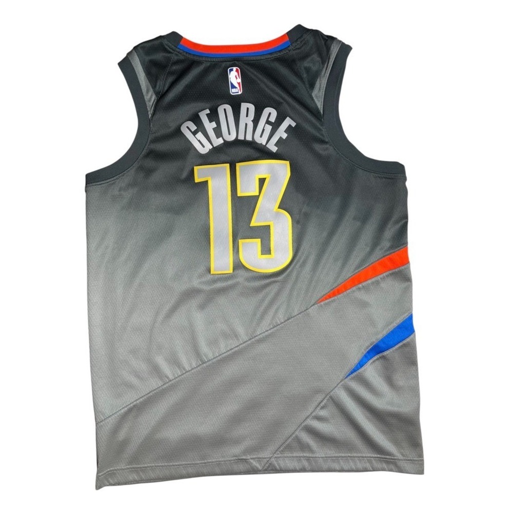 Nike Mens Sz L OKC Thunder Paul George #13 City Edition Swingman Jersey-2193